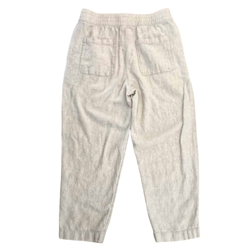 Old Navy Size M High-Rise Comfort Waistband Straight Natural Linen Cropped Pants - Picture 4 of 7